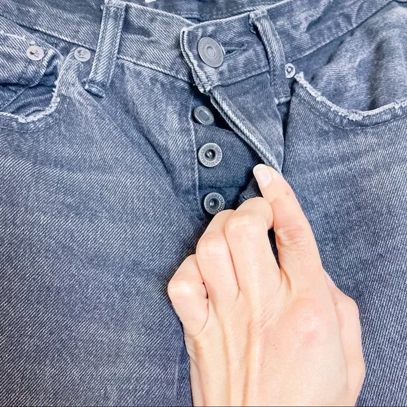 Moussy Vintage Staley Tapered Rigid Jean Black Size 25 - Picture 4 of 10